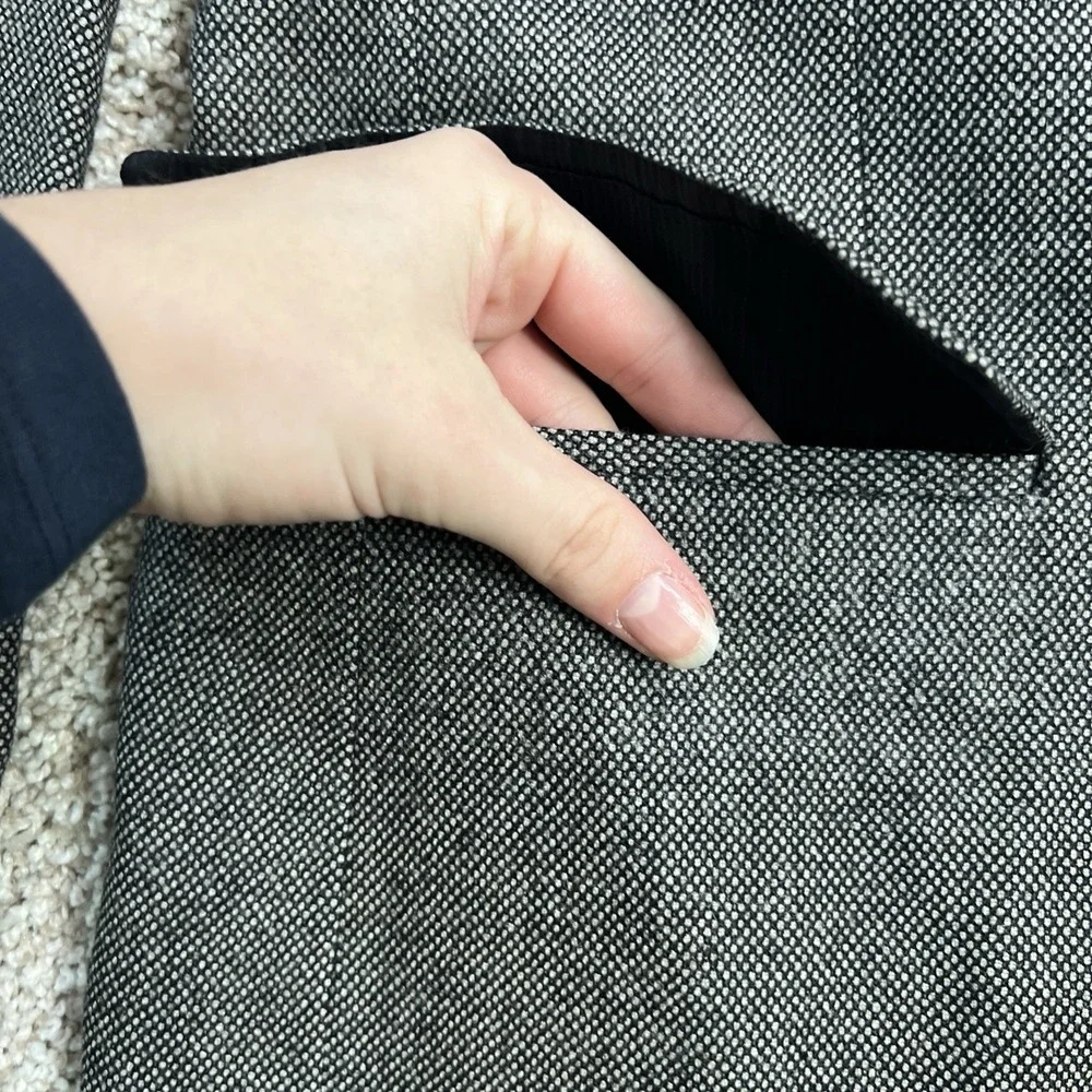 Austin Reed Pure Wool Blazer Sport Coat Men 42R Jacket Black Women Oversize XL